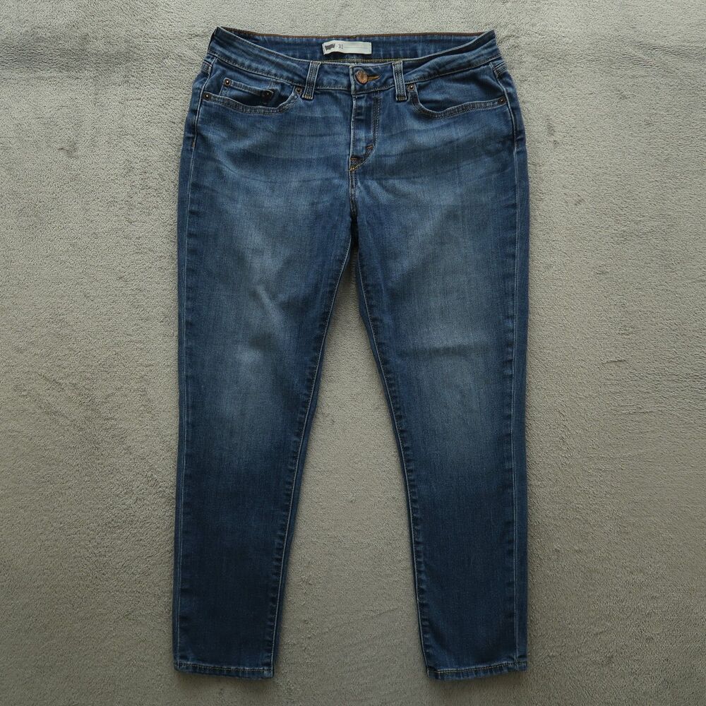 Levi's Jeans Women's Size 31 Blue Low-Rise Skinny Denim Pants 26" Inseam Stretch